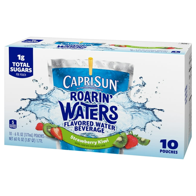 4 pack) Capri Sun Roarin' Waters Strawberry Kiwi Surf Flavored