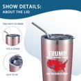 thumbnail image 3 of Trump Better Coverage Than 5G,Trump Tumbler,Trump Cup,Trump Merchandise,Trump Mug,Trump Gifts,20 oz Stainless Steel Vacuum Tumbler Travel Coffee Mugs, 3 of 7