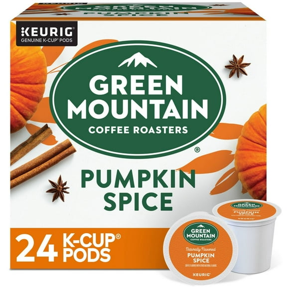 2X - 24ct Green Mountain Coffee Pumpkin Spice Keurig K-Cup Coffee Pods Flavored Coffee Light Roast