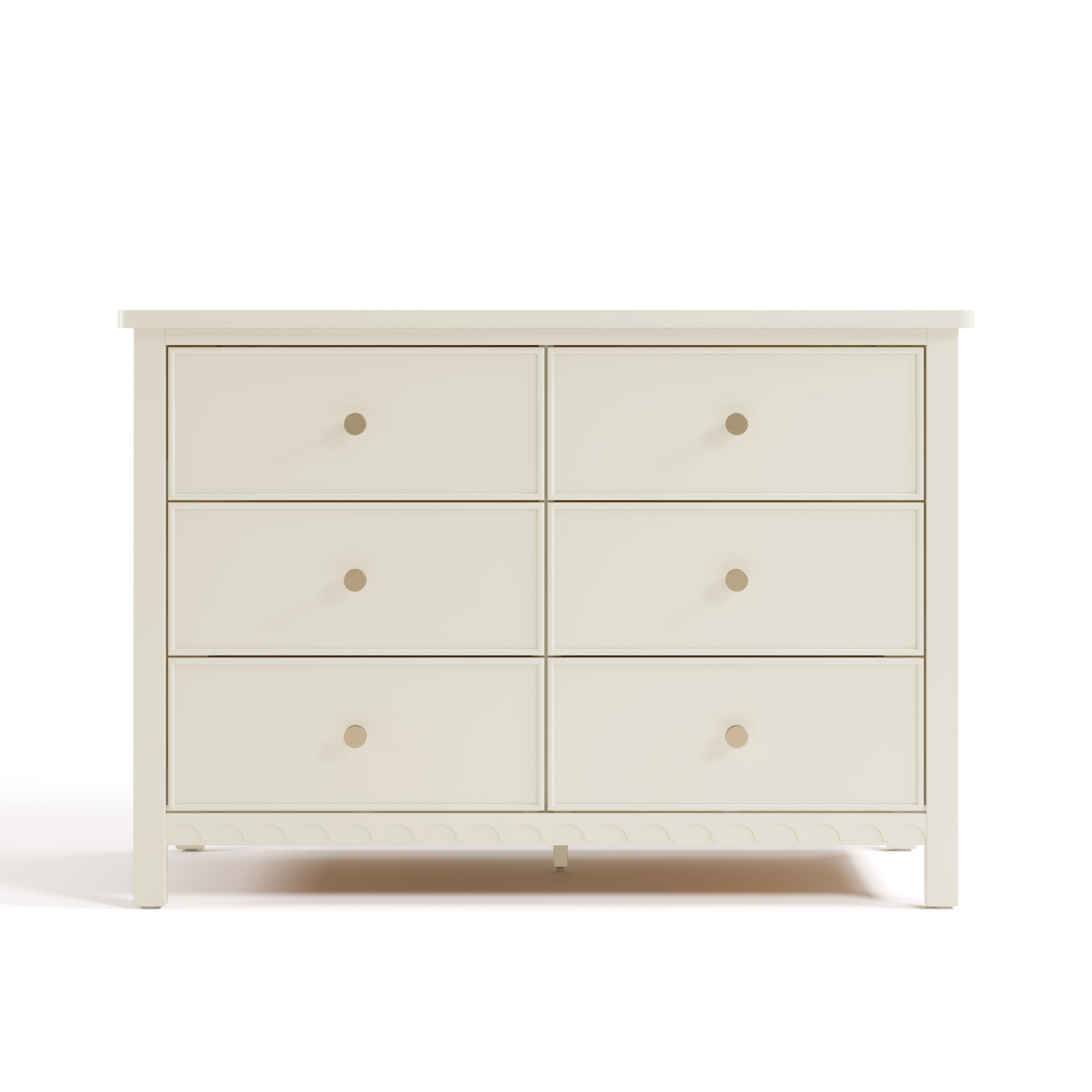 Graco Sasha 6 Drawer Nursery Double Dresser, Frosted Oat