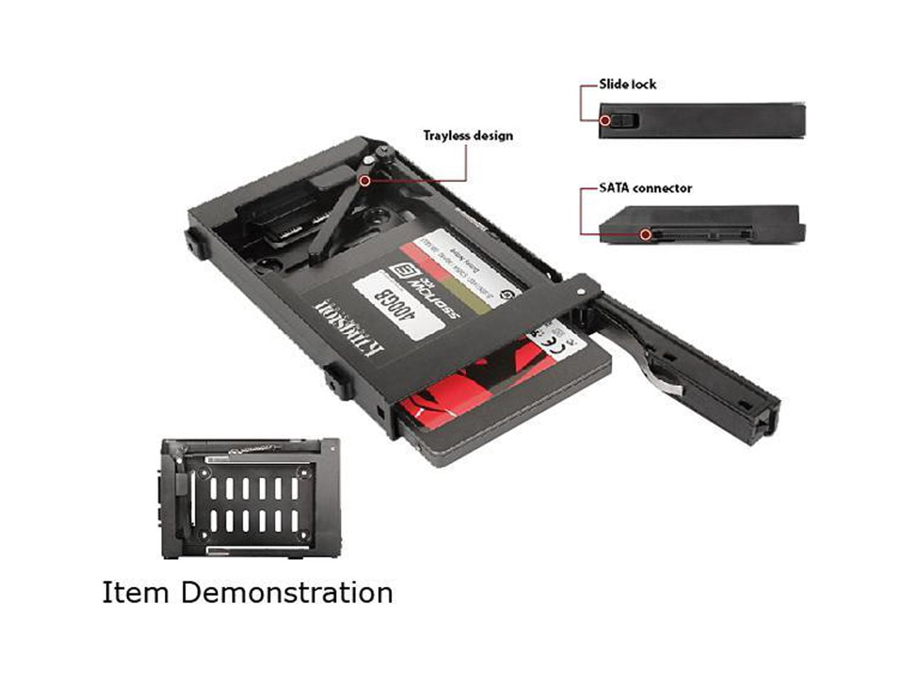 iStarUSA T-C25HD-P Build-to-Order - Custom Size Trayless 2.5" SATA 6 Gbps HDD SSD Hot-swap Plastic Rack
