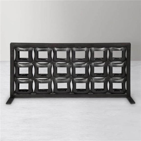 Sheridan Devin Iron Candle Holder Screen in Black Cast Iron