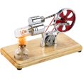 thumbnail image 3 of Stirling Engine Motor Kit Steam Heat Electricity Power Generator with LED Light Educational Hot Air Stirling Engine Motor Model Learning Science Experiment Toys for Kids Students, 3 of 9