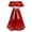 Red, variant on IDOPIP Kids Girls Traditional Mexican Dress Cinco De Mayo Fiesta Ribbon Ruffle Drape Party Dresses
