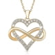 thumbnail image 1 of Infinity Heart Necklace For Women. 925 Sterling Silver Heart Necklace For Girlfriend, Love Heart Pendant On 18" Chain With 2" Extender, 1 of 4