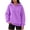 Light Purple #032, variant on Womens Oversized Hoodies Sweatshirts Fall Long Sleeve Kangaroo Pocket Drop Shoulder Sweater L