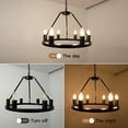 thumbnail image 2 of Depuley 6-Light Industrial Chandelier Matte Black Dimmable Flush Mount Pendant Light, 2 of 10