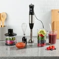 thumbnail image 2 of Classic Cuisine 6-Speed Handheld 4-in-1 Immersion Blender for Soups (Black), 2 of 8