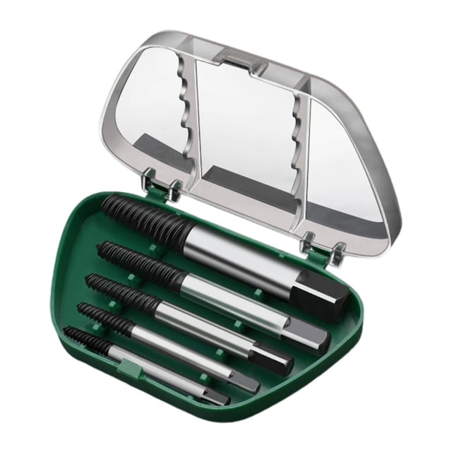 Juego de extractores de tornillos rotos, removedor de pernos de alta resistencia para reparaciones domésticas eficientes. 5 piezas de 3 a 105 mm
