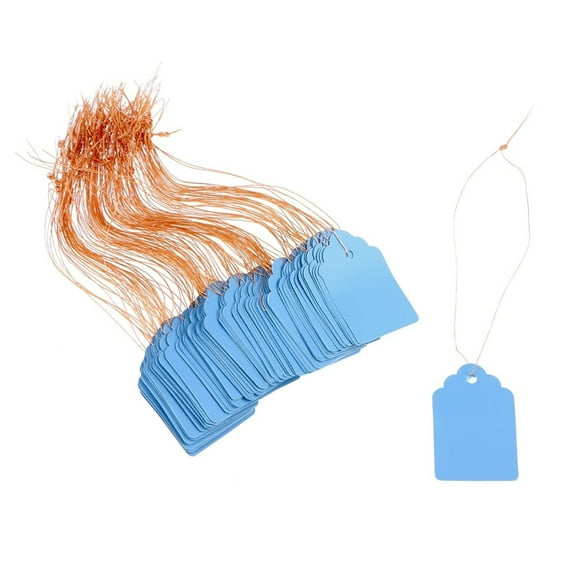 HCTSHG 100PCS Gift Tags with String Attached, Paper Blank Tags Merchandise Tags Price Tags Writable Tags for Product Jewelry Clothing & DIY Gift Warpping Decorations