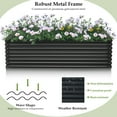 thumbnail image 6 of Costway 2 PCS Galvanized Raised Garden Bed Outdoor Planter Box Firewood Rack Log Holder, 6 of 10