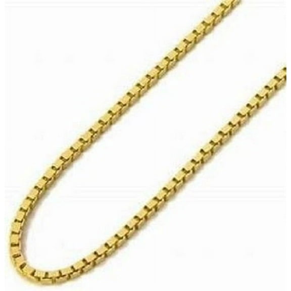 YELLOW GOLD PLATED OVER STERLING SILVER BOX LINK CHAIN 24''
