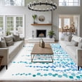 thumbnail image 3 of 6'x9' Area Rugs, Blue Indoor Outdoor Area Rug for Living Room Bedroom, Polka Dots Watercolor Abstract Art Washable Bathroom Rugs Kitchen Floor Carpet Mats Home Decor Aesthetic, 3 of 8