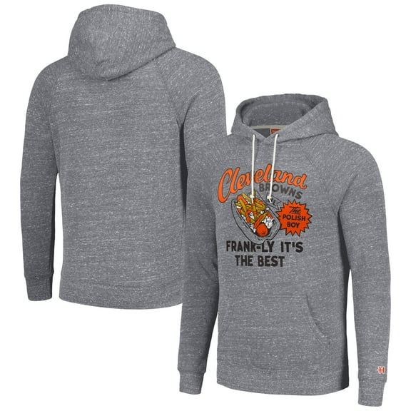 Unisex Homage Gray Cleveland Browns NFL x Guy Fieri-s Flavortown Tri-Blend Pullover Hoodie