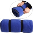 thumbnail image 7 of REDCAMP Fleece Sleeping Bag Liner with Hood, Great for Adult Warm or Cold Weather, 87inch Long Full Sized Zipper Camping Blanket for Outdoor, Blue, 7 of 7