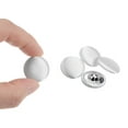thumbnail image 5 of Uxcell 10pcs 32L Fabric Cloth Covered Button 20mm Round Metal Sewing Buttons for Suits Dress Blouses, White, 5 of 6