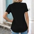 thumbnail image 5 of Busydd Womens Summer Tops Casual Round Neck Short Sleeve T-Shirt Tops Solid Loose Fit Basic Blouse Tops, 5 of 9