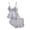 Gray, variant on Sexy Lingerie Set for Women Spaghetti Strap Ruffle Hem Peplum Top and Matching Shorts Two Piece Intimate Nightwear Gray XXL