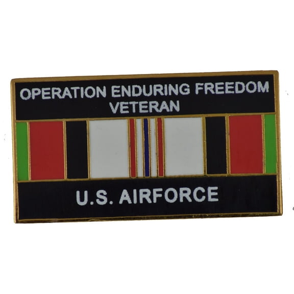US AIR FORCE OEF VETERAN HAT PIN