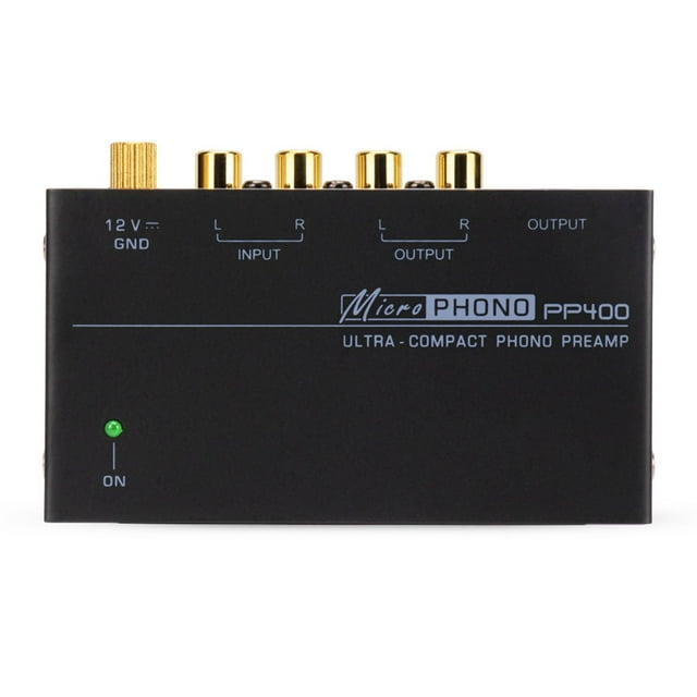 Preamplificador de plato giratorio de preamplificador de fono, preamplificador de tocadiscos, preamplificador de Audio adaptador de 12 V amplificador CUTICAT Preamplificador de fono