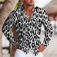 thumbnail image 1 of Camisetas con estampado de leopardo de estilo hip hop de la calle Harajuku para hombre nueva camiseta de fiesta de moda ropa para mujer tops con botones de solapa ropa, 1 of 6