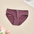 thumbnail image 2 of GEWSEY Teen Girls Women Cotton Panties Bowknot Underwear Briefs (Purple, XL), 2 of 3