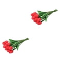 thumbnail image 4 of Monstrate 10 hermosas flores de PU para la decoración del hogar - Apariencia realista Amigable con las mascotas Fácil de limpiar Buena Rojo 2Conjunto, 4 of 6