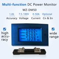 thumbnail image 2 of Dc 50a 5kw Digital Wattmeter Panel Medidor de Potencia Voltímetro de Energía Voltímetro Feliz Sencillez, 2 of 5