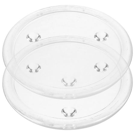 2 Pcs Glass Candle Holder Decorative Coaster Wedding