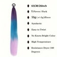 thumbnail image 7 of Ponytail Extension with Tie - 1 Pack Colored Wig Braid, 26 Inch Long, Soft No-Shed Hairpiece, High Ponytail Styling Accessory for Women, Festival Halloween Christmas Thanksgiving Makeup Organizers, 7 of 7