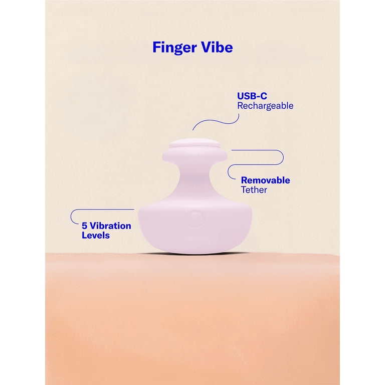 Dame Fin Personal Massager for Women and Couples - Compact Finger Vibe -  Wearable with Removable Tether - 3 Speeds - USB-C Rechargeable - Waterproof  and Body-Safe - Citrus Color - Walmart.com