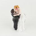 thumbnail image 1 of Adorno moderno para tarta de boda, figurita hecha a mano, decoración rústica para boda, decoración de escritorio para pareja divertida, abrazos voladores, 1 of 4