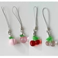 thumbnail image 3 of GRABLOOM Stylish Fruit Mobile Lanyard Peach/Cherries Pendant Keychains Phone Straps Chain, 3 of 8