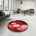 thumbnail image 4 of Ahgly Tapis d'Intérieur Lavable en Machine Carré Transitionnel Rouge Cramoisi, 4 Pieds Carré, 4 of 7