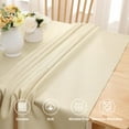 thumbnail image 5 of Smiry Rectangular Linen Tablecloths, Waterproof Wrinkle Free Table Cloth, Stain Resistant Fabric Table Cover, 52"x70", Beige, 5 of 8