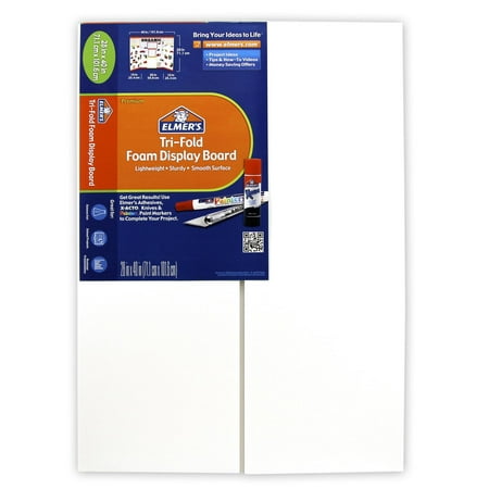 Elmer S Tri Fold Foam Display Board White 28x40 Inch Walmart Com