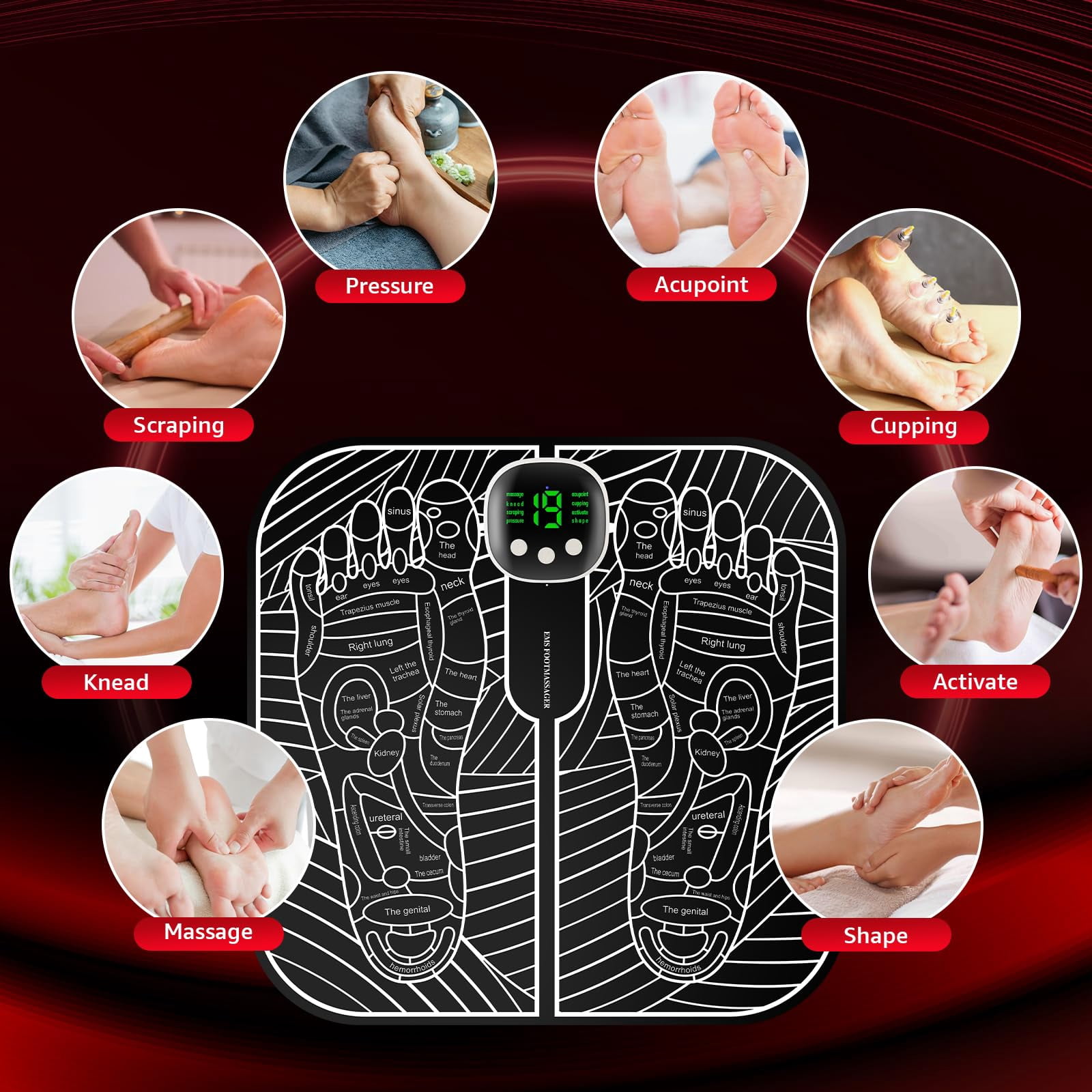 Dknyangive EMS Foot Massager with Remote Control, Feet-Massager-for-Plantar-Fasciitis, Neuropathy-Pain-Relief for Feet and Improved Circulation or Muscle Relaxation