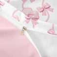 thumbnail image 4 of Erosebridal Cute Coquette Bowknot Twin Bedding,Girls Pink A Alphabet Duvet Cover Set For Bowtie Lovers 2pcs,No Comforter,Reversible, 4 of 6