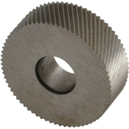 

Made in USA 3/4 Diam 80° Tooth Angle Standard (Shape) Form Type Cobalt Left-Hand Diagonal Knurl Wheel 1/4 Face Width 1/4 Hole 96 Diametral Pitch 30° Helix Bright Finish Series KN