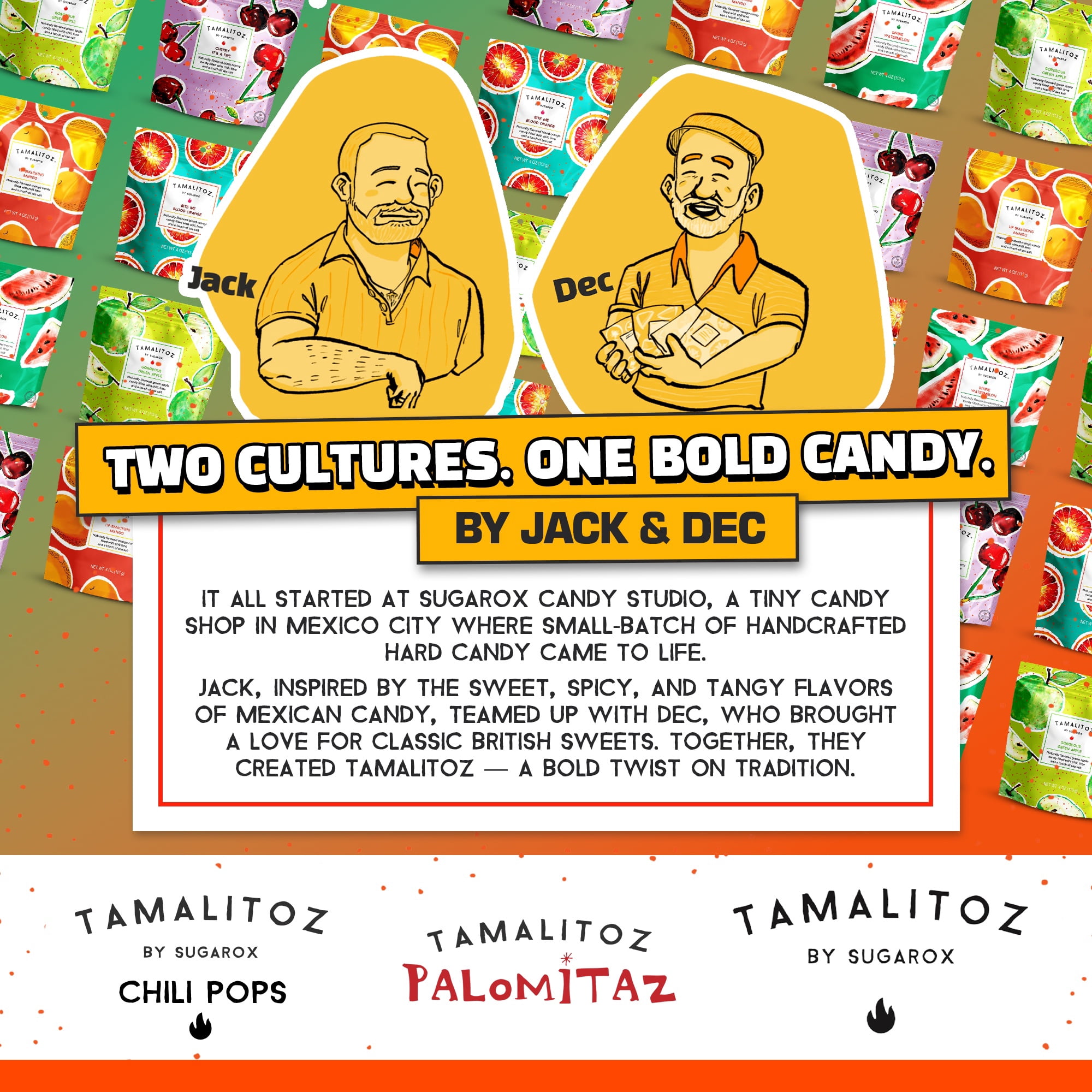 Tamalitoz Peach Slapped – Mexican Candy Spicy Peach Hard Candy with Chile, Lime & Sea Salt – Handcrafted Fruity Candy, Gluten-Free, Kosher, No Artificial Colors – 5 Bags, 4oz Each