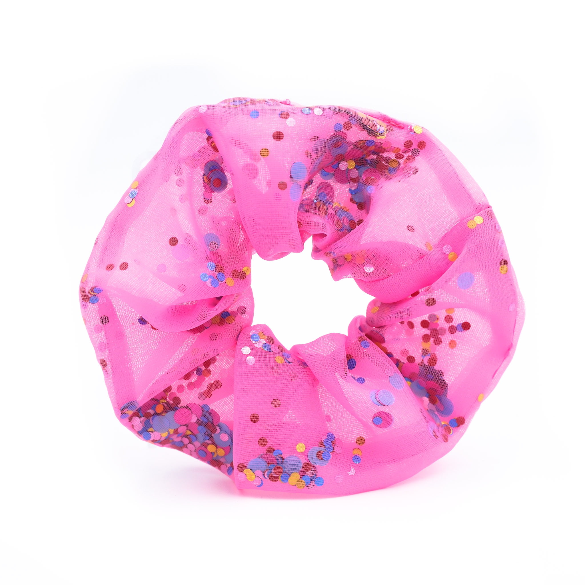 Packed Party 'Toss Confetti' Pink Mesh Hair Scrunchie