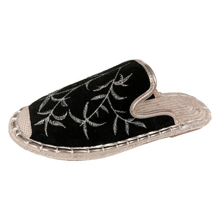 

Gzea Work Sandals For Women Office Ladies Hollow Breathable Fisherman Shoes Woven Straw Shoes Flat Bottom Casual Comfortable Large Size Single Shoes Casual Shoes Summer Sandals Black 39