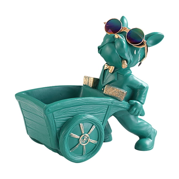 Figuritas de arte Bulldog, artículos diversos de caramelo, escultura de animales de resina para el hogar, la sala de estar JShteea Libre de BPA