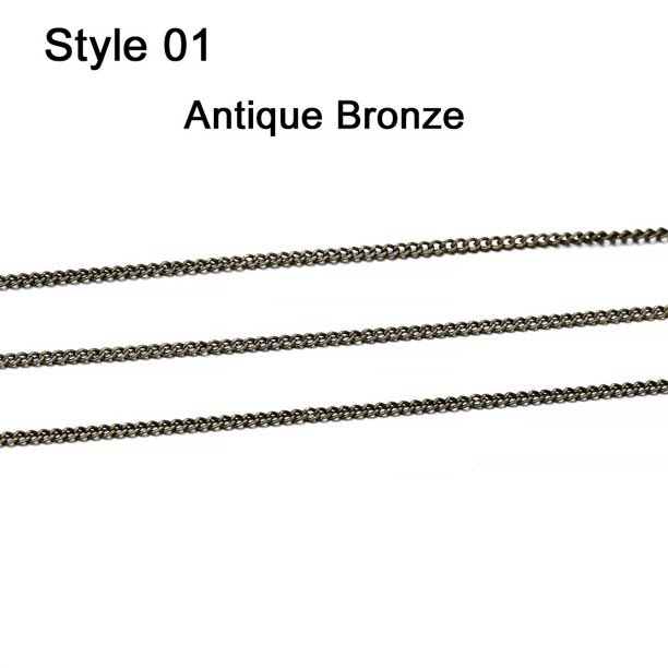 5 m/lote 1,3-2,5mm oro rodio cobre a granel fino collar cadena para DIY fabricación de joyas suministros cadenas accesorios Tan Jianjun unisex