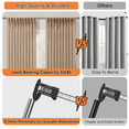 thumbnail image 5 of Widyana Silver Curtain Rods for Window 30 to 120 inches Adjustable 1 inch Diameter with Brackets, 5 of 7