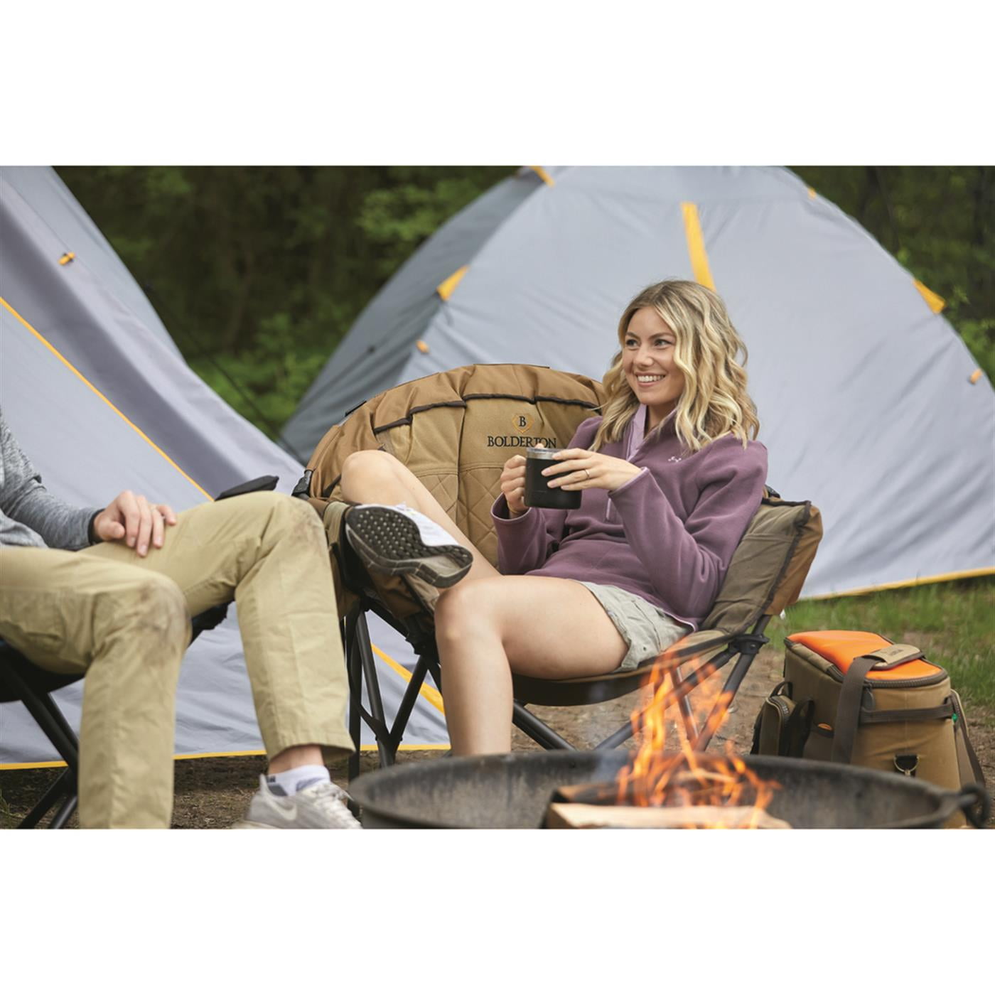 Bolderton Heritage Oversized Deck, Camp Chair, Portable, Folding, 500-lb. Capacity, Brown Bolderton Heritage Camp Foot Stool | Sportsman\u0027s Guide