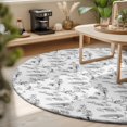 thumbnail image 3 of Small Round Rug 3Ft, Farmhouse Monkey Non-Slip Washable Circle Rugs Carpet, Vintage Plants Rustic Turtles Peacock Indoor Outdoor Rug Floor Mats Throw Runner for Bedroom Living Room Bathroom, 3 of 8