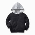 thumbnail image 2 of KPOPLK Infant Boys Zip Up Hooded - Soft Waffle Full Zip Up Toddler Boys Hoodies Sweatshirts Clothes with Pockets 9 12 18 24 Months 3T Navy Size 2-3 Years, 2 of 6