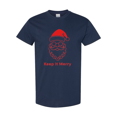 thumbnail image 3 of Gildan Men Merry Christmas Crew Neck T-shirt, Short Sleeve Christmas Graphic Printed Tee, Navy, M, 3 of 5