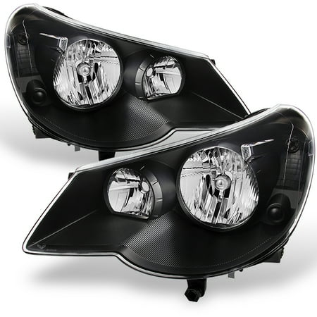 - Fit 07-10 Sebring 4Dr Sedan Black Replacement Headlights Headlamp L+R